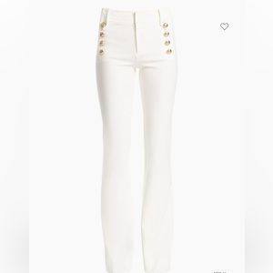 Derek Lam 10 Crosby Robertson Flare Pants in White Size 2 NWT